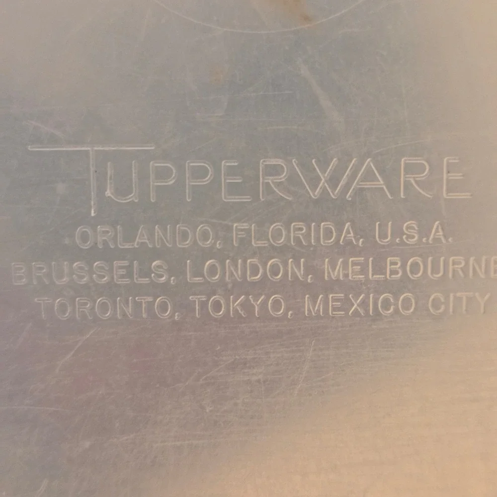 Vintage Tupperware Frosted Clear Rectangular 11x6.5x3.5 Storage 677-2 678-2